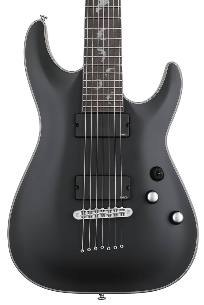 SCHECTER DAMIEN-7 サテンブラック 7弦 Schecter Guitar Research Damien-7 7-String Electric Guitar